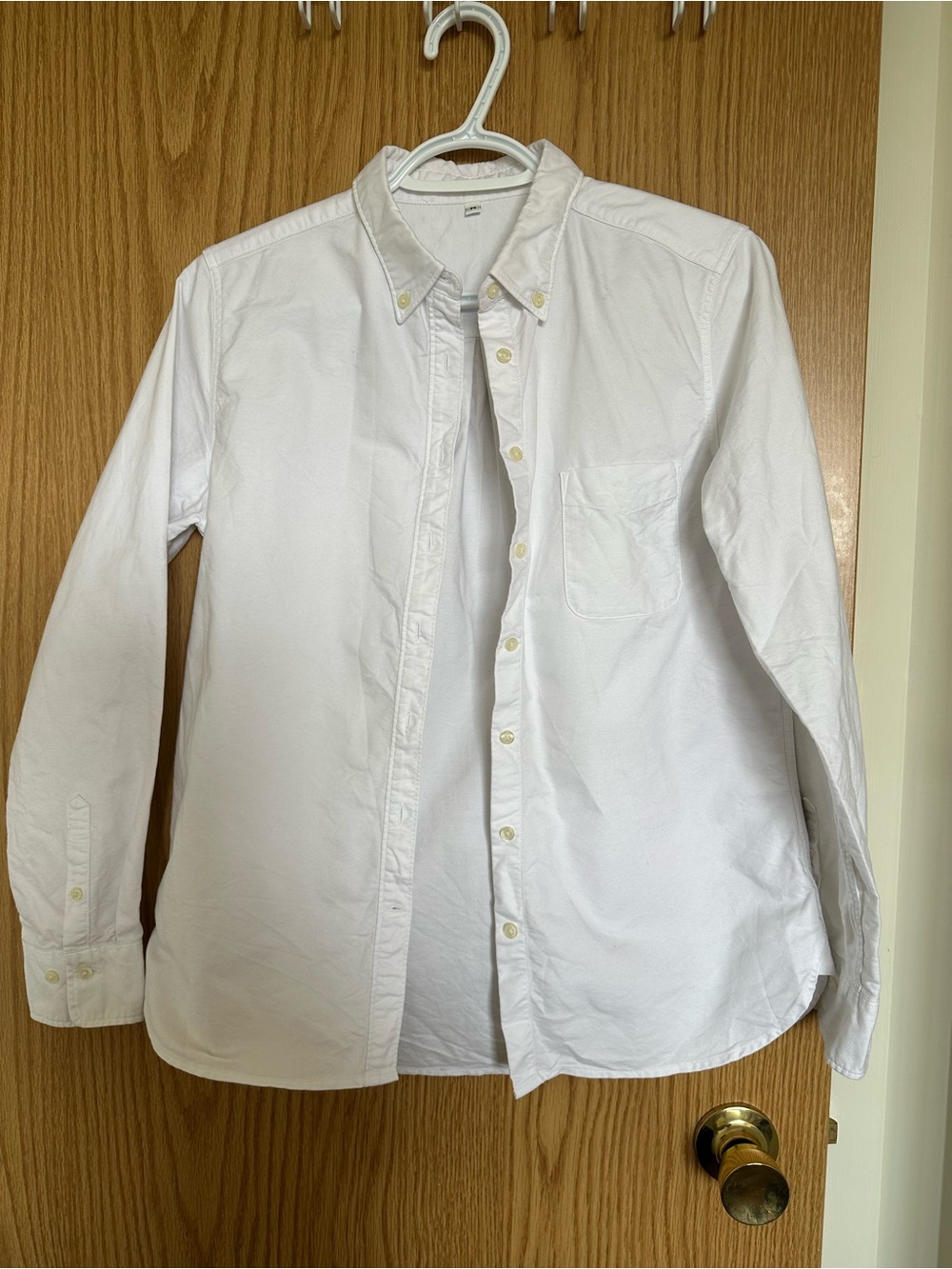 2 MUJI Brand White Woman’s  Button-Down Oxford Shirt - – $13for Both